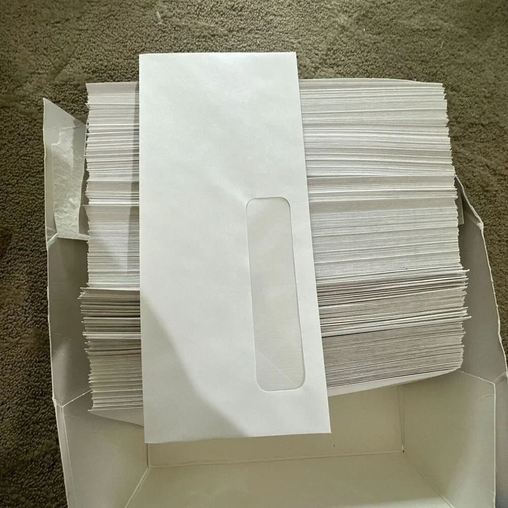 300 + Columbian # 10 Poly-klear Window Envelope 4.1/8” x‎ 9.1/2” 24lb White Wove